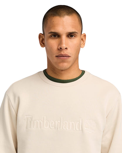 CREWNECK TIMBERLAND HAMP LOGO BRODE BEIGE