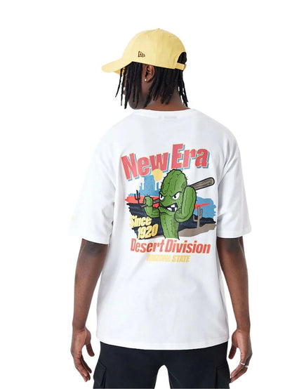 T-SHIRT OVERSIZE NEW ERA CACTUS BLANC