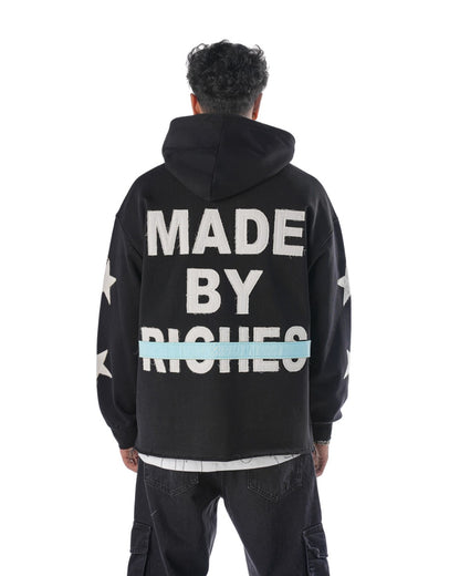 HOODIE ETOILES RICHE PARIS NOIR