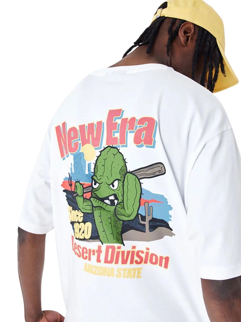 T-SHIRT OVERSIZE NEW ERA CACTUS BLANC