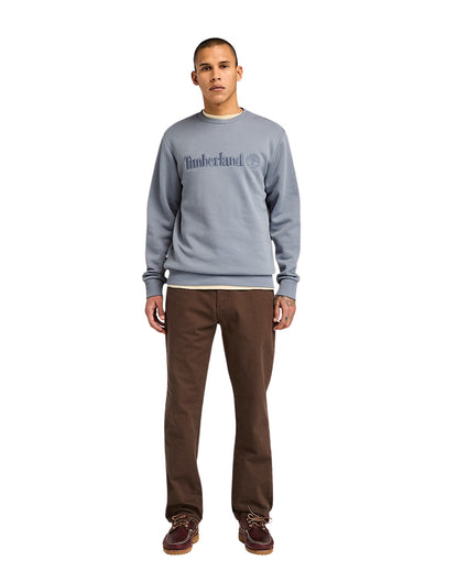 CREWNECK TIMBERLAND HAMP LOGO BRODE BLEU