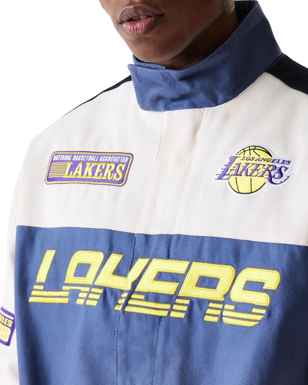 VESTE NEW ERA MOTORSPORT LAKERS BLEU/BEIGE