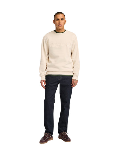 CREWNECK TIMBERLAND HAMP LOGO BRODE BEIGE