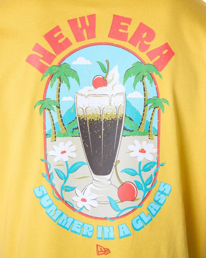 TSHIRT NEW ERA DRINK GRAPHIC JAUNE
