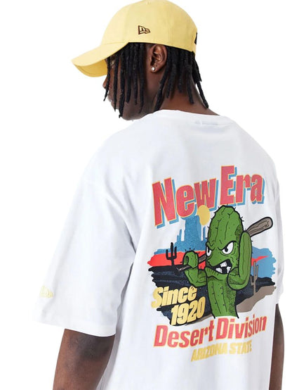 T-SHIRT OVERSIZE NEW ERA CACTUS BLANC