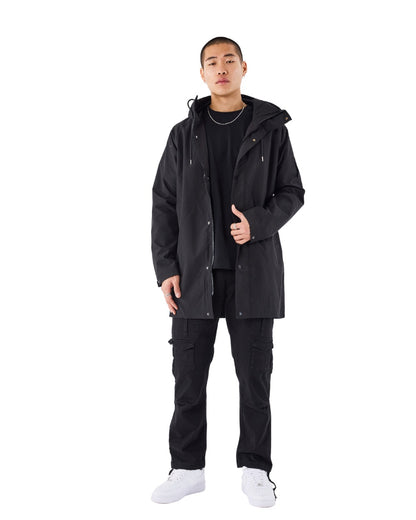 VESTE PROJECT X PARIS 3/4 IMPERMEABLE NOIR