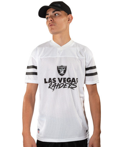 Tee Shirt New Era Col V Las Vegas Raiders Blanc