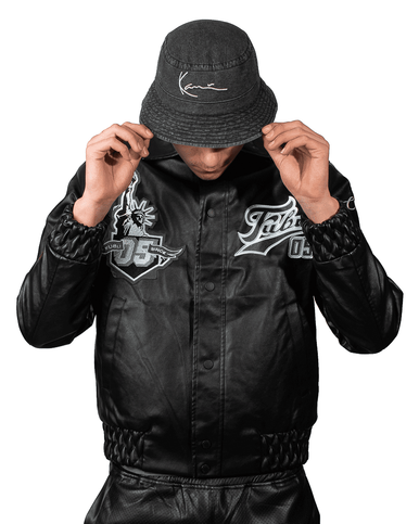 Veste Varsity Leather Noir Fubu - Cashville