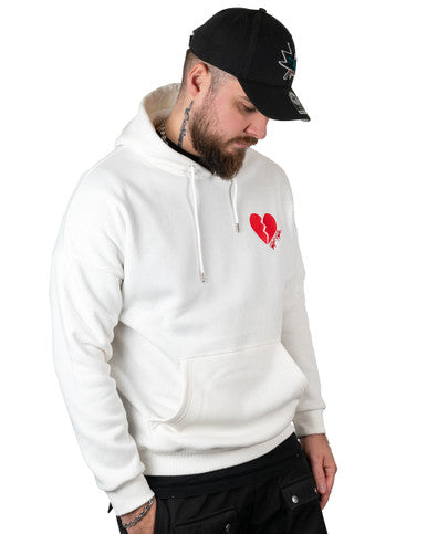 HOODIE PROJECT X PARIS COEUR BRISE BLANC - Cashville