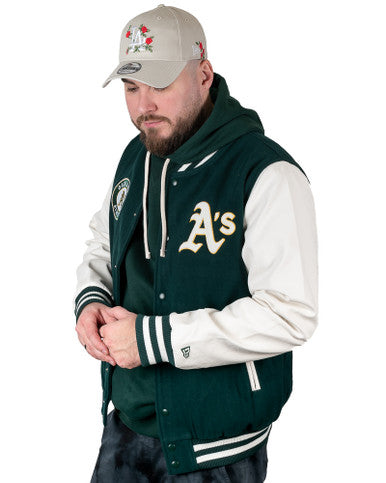 Blouson Universitaire Oakland Athletics MLB Heritage Vert New Era - Cashville