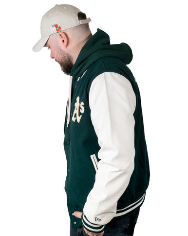 Blouson Universitaire Oakland Athletics MLB Heritage Vert New Era - Cashville