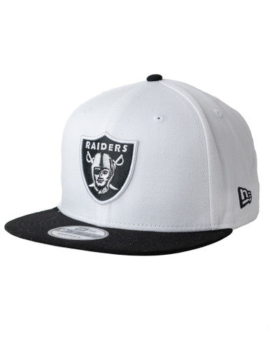 Casquette Snapback 59Fifty White Crown Raiders Blanc Noir New Era - Cashville