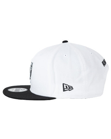 Casquette Snapback 59Fifty White Crown Raiders Blanc Noir New Era - Cashville