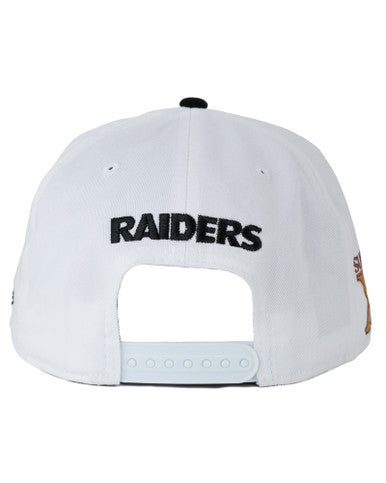 Casquette Snapback 59Fifty White Crown Raiders Blanc Noir New Era - Cashville