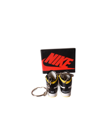 PORTE-CLES MINI SNEAKERS J1 "NOT FOR RESALE" JAUNE (EXCLUSIVITÉ : BOÎTE + 2 PORTE-CLÉS) - Cashville