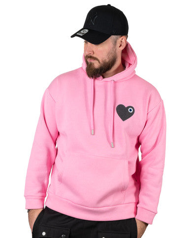 HOODIE ADJ COEUR ROSE - Cashville