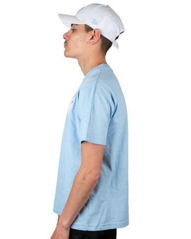 T-Shirt Oversize ADJ Bleu Clair Coeur Blanc