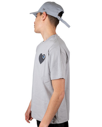 T-Shirt Oversize ADJ Gris Clair Coeur Gris Foncé - Cashville