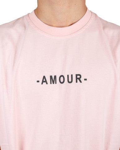 T-Shirt Oversize ADJ "AMOUR" ROSE - Cashville