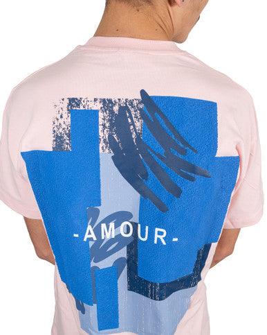 T-Shirt Oversize ADJ "AMOUR" ROSE - Cashville