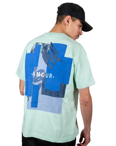 T-Shirt Oversize ADJ "AMOUR" VERT