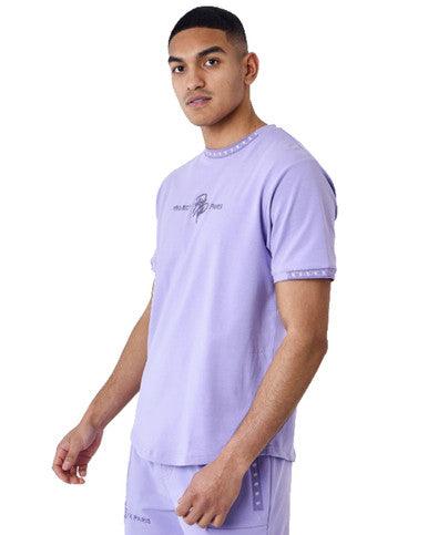 T-SHIRT PXP uni avec bande logo VIOLET - Cashville