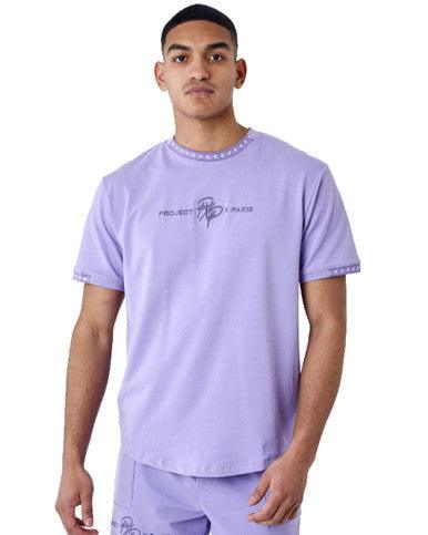 T-SHIRT PXP uni avec bande logo VIOLET - Cashville