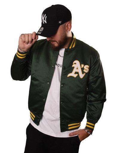 VESTE SATIN OAKLAND A'S 47 BRAND VERT - Cashville