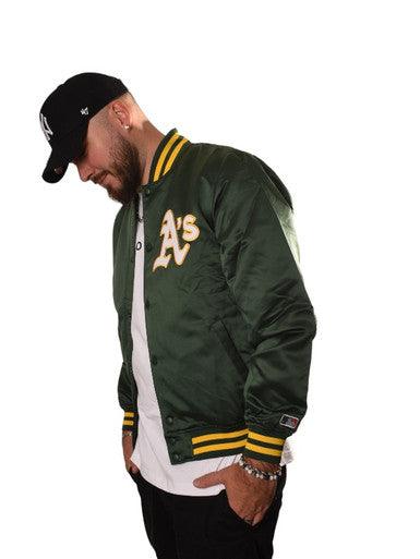 VESTE SATIN OAKLAND A'S 47 BRAND VERT - Cashville