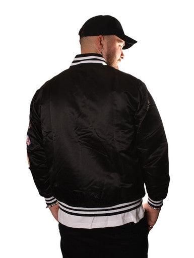 VESTE SATIN PATCH NEW YORK YANKEES NOIR - Cashville