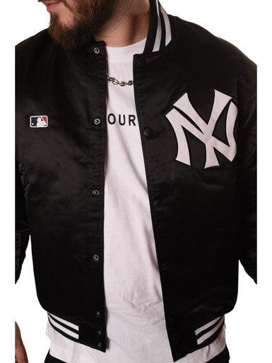 VESTE SATIN PATCH NEW YORK YANKEES NOIR - Cashville