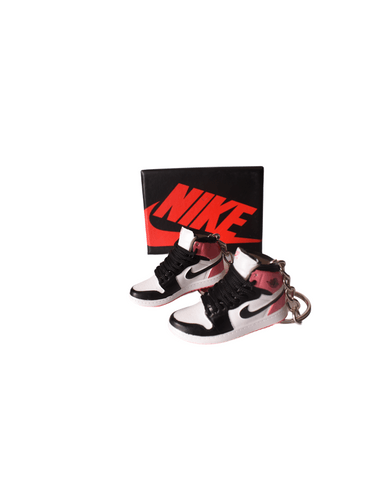 PORTE-CLES MINI SNEAKERS J1 BLANC/ROSE (EXCLUSIVITÉ : BOÎTE + 2 PORTE-CLÉS) - Cashville