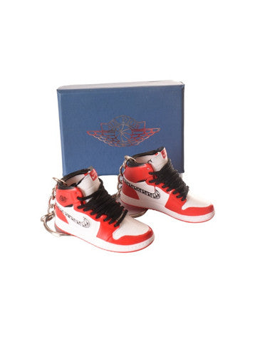 PORTE-CLES MINI SNEAKERS J1 "DIOR" ROUGE (EXCLUSIVITÉ : BOÎTE + 2 PORTE-CLÉS) - Cashville