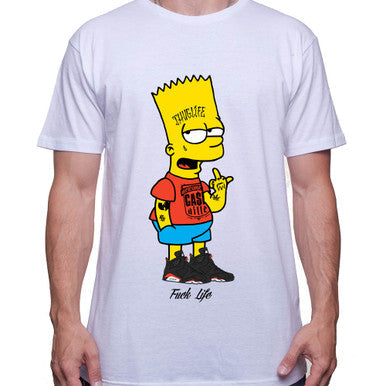 T-shirt Cashville Blanc - Bart Fuck