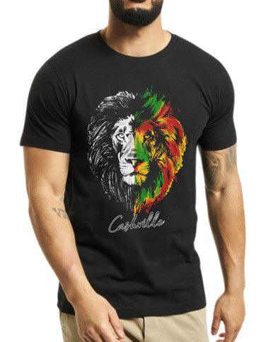 T-Shirt Cashville Lion Jamaique Noir