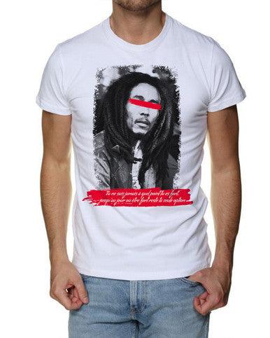T-Shirt Cashville Légende Bob Marley Blanc
