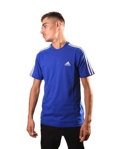 TSHIRT ADIDAS A BANDES BLEU FONCE - Cashville