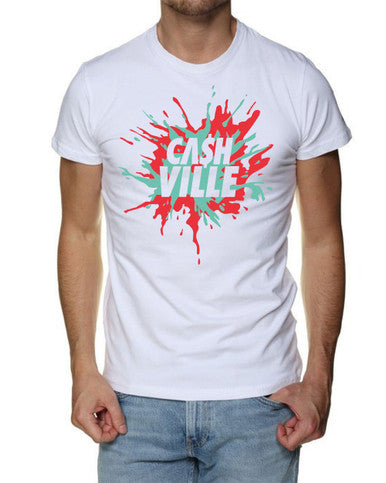 T-shirt Splash Blanc Rouge - Cashville
