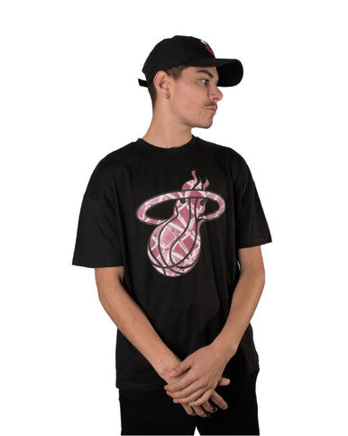 TSHIRT NEW ERA NBA INFILL LOGO MIAMI HEAT NOIR - Cashville