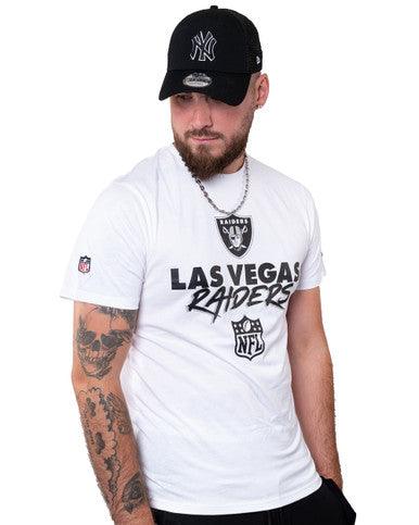 Tee Shirt Col V Las Vegas New Era Raiders Blanc.