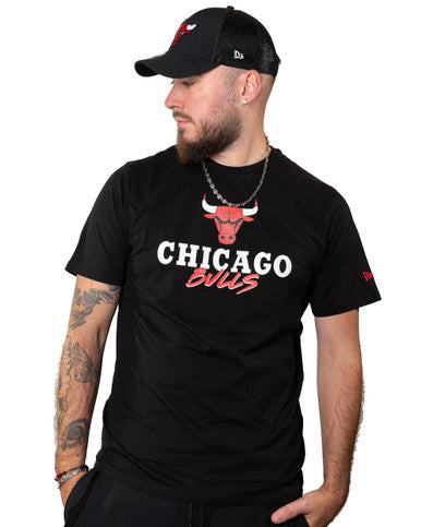 Tee Shirt Oversize NBA Mesh New Era Chicago Bulls.