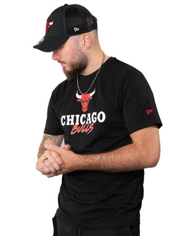 Tee Shirt Oversize NBA Mesh New Era Chicago Bulls.