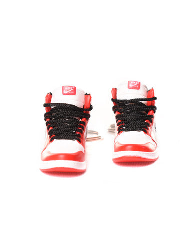 Porte-clés Mini Jordan 1 Rouge/blanc (EXCLUSIVITÉ : BOÎTE + 2 PORTE-CLÉS) - Cashville