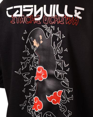 Hoodie à capuche Itachi Uchiwa Noir - Cashville