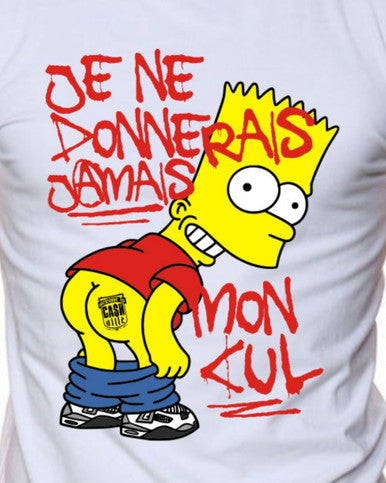 T-shirt Cashville Blanc - Bart Cul