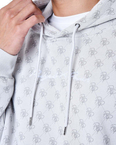 HOODIE PROJECT X PARIS MULTI LOGO GRIS CLAIR - Cashville