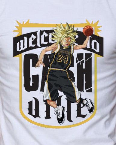 T-Shirt Cashville DBZ Broly Los Angeles Lakers Blanc