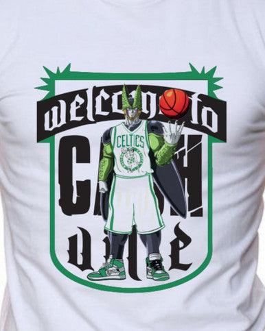 T-Shirt Cashville DBZ Cell Boston Celtics Blanc