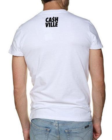 T-shirt Splash Blanc Orange - Cashville