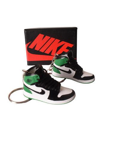 PORTE-CLES MINI SNEAKERS J1 "LUCKY GREEN" VERT (EXCLUSIVITÉ : BOÎTE + 2 PORTE-CLÉS) - Cashville